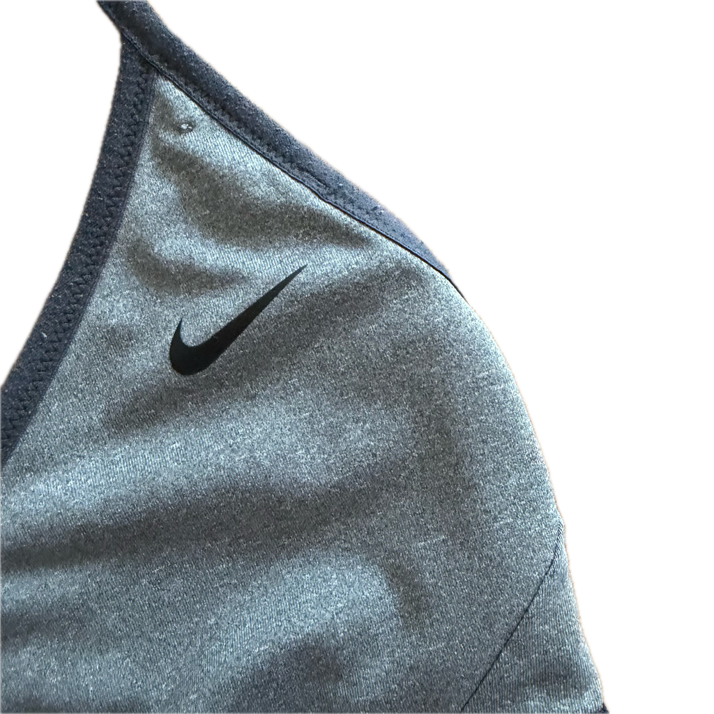 Top talla S gris soporte bajo