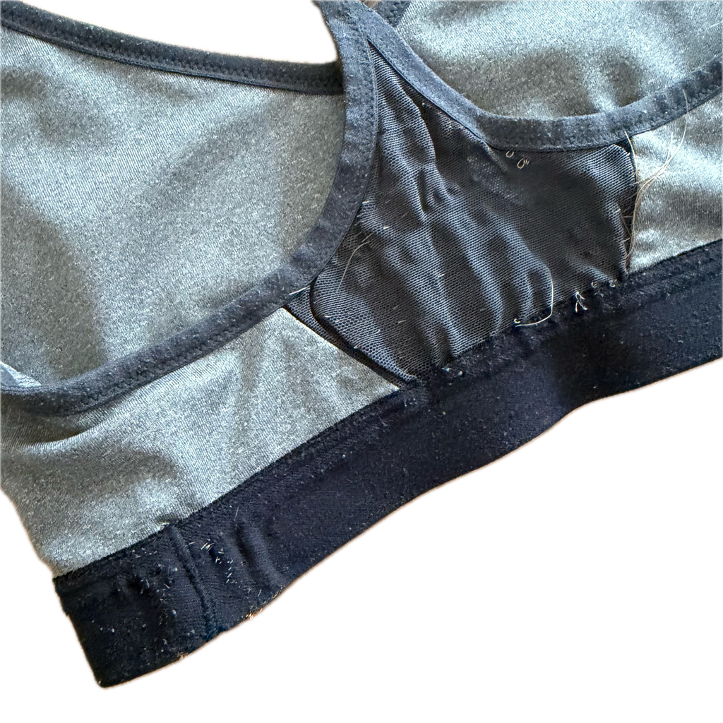 Top talla S gris soporte bajo