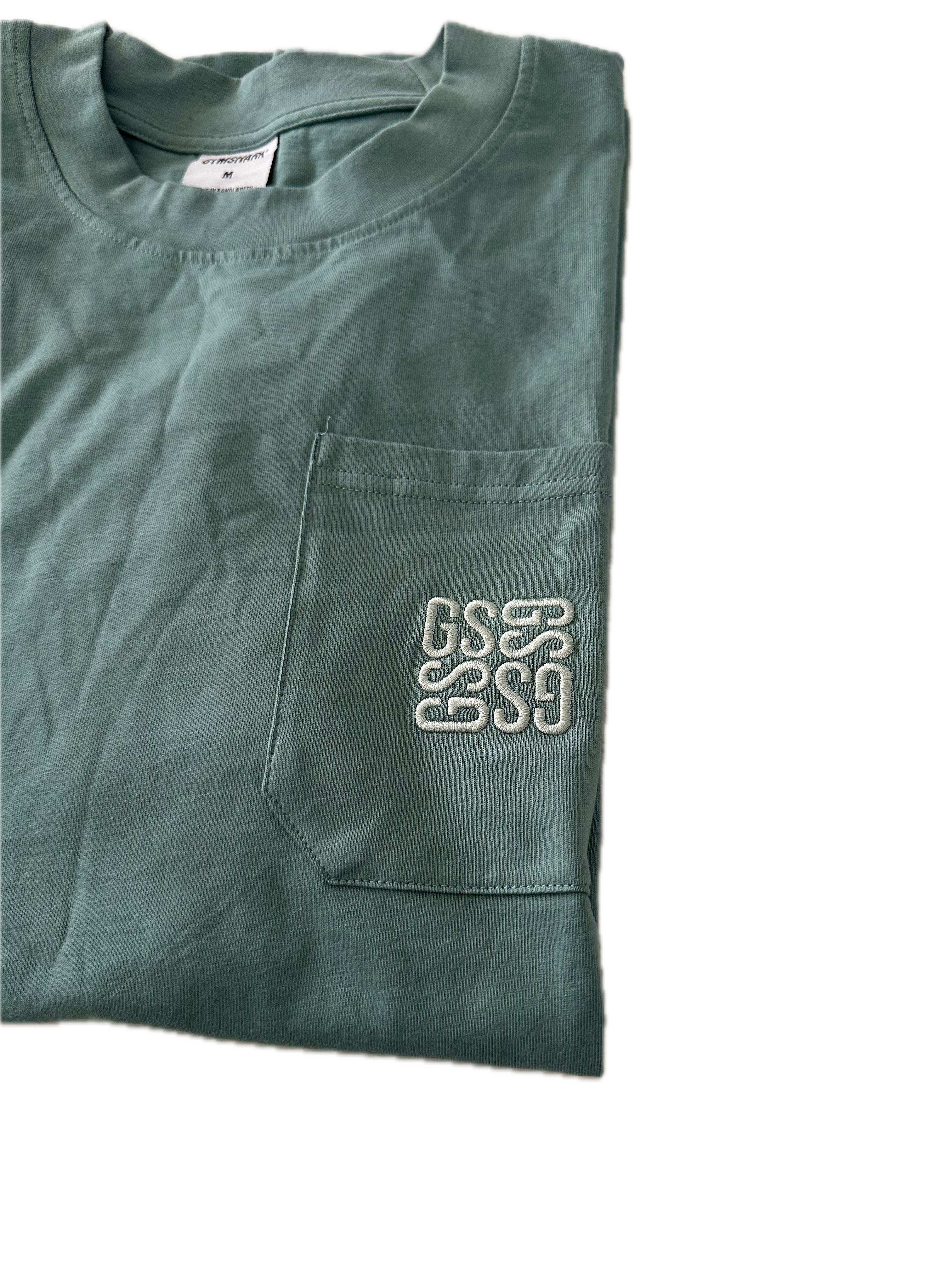 Playera GYMSHARK talla M verde gris