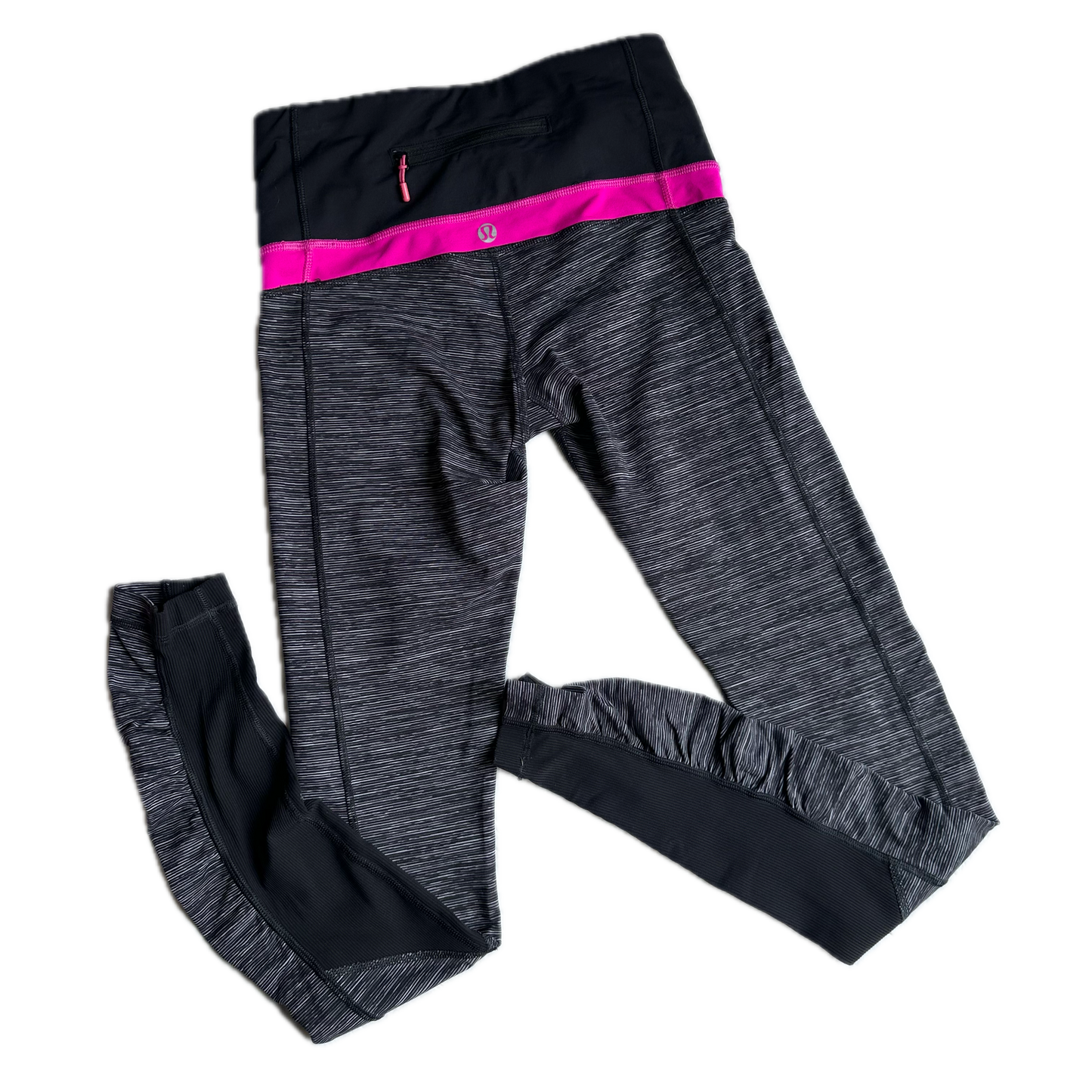 Legging 4 gris holanes en pantorrilla