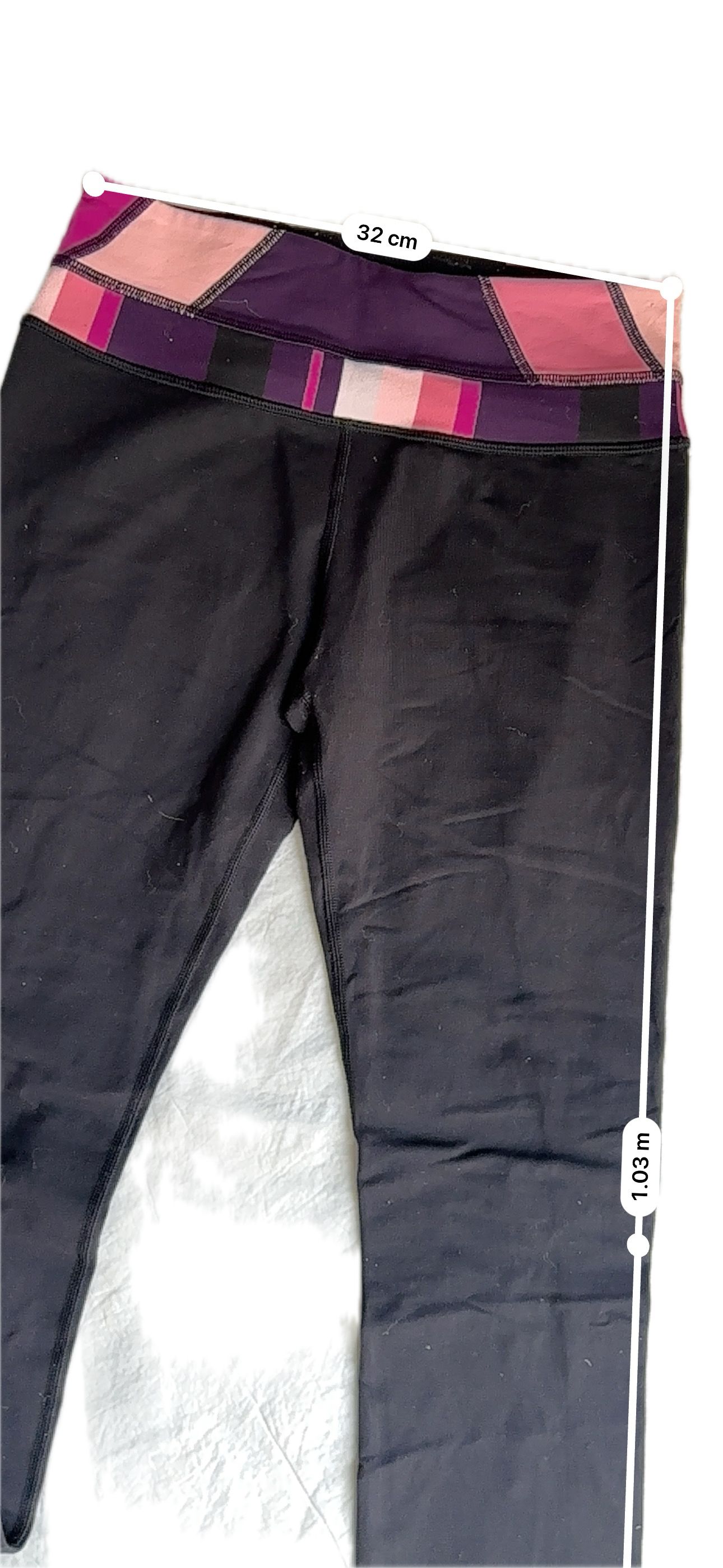 Legging 4 negro pretina rosas