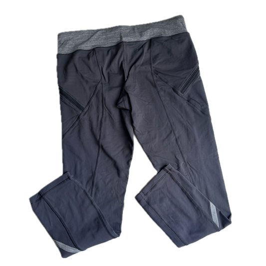 Legging 8 negro pretina gris