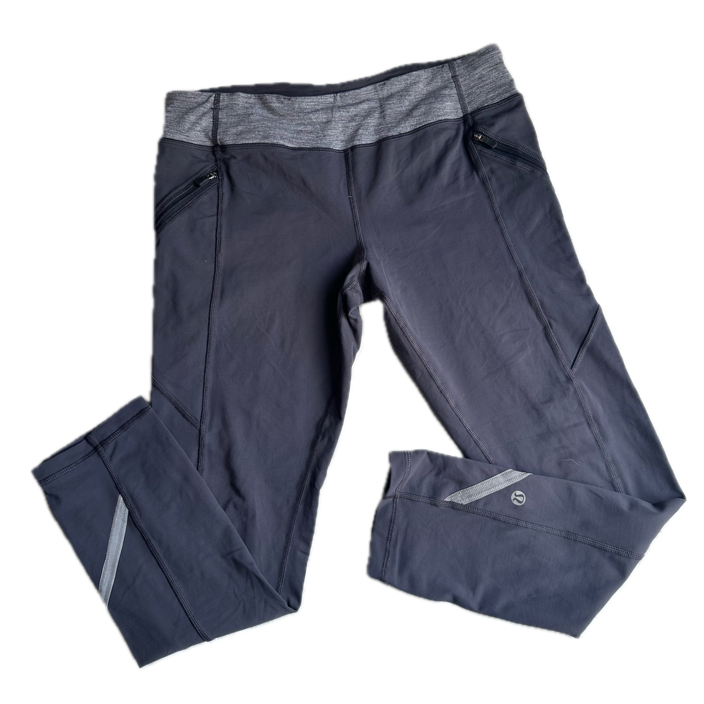 Legging 8 negro pretina gris