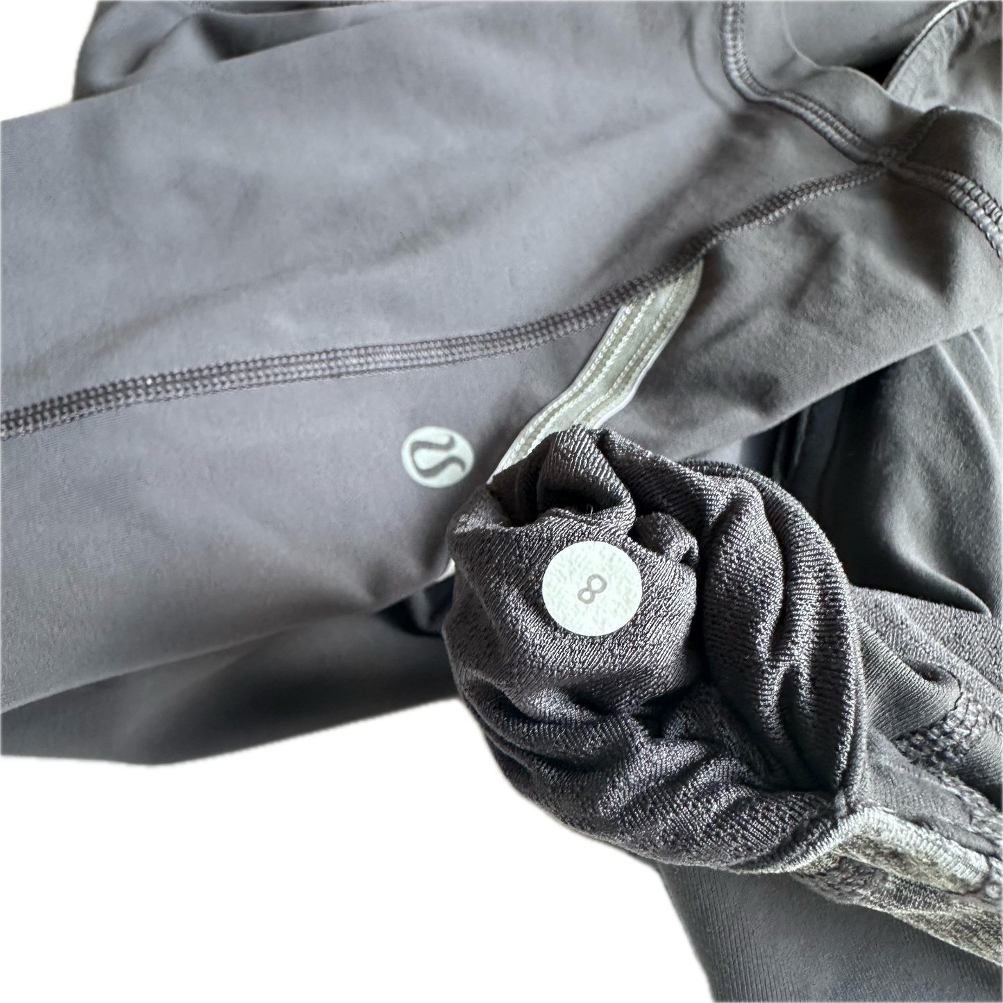 Legging 8 negro pretina gris