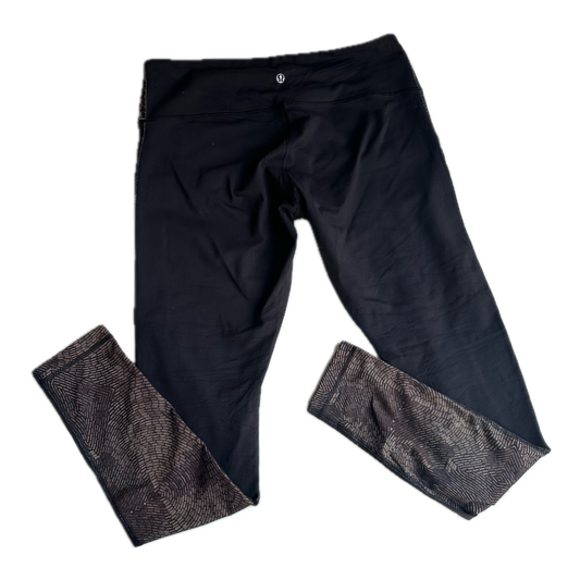 Legging 10 negro con print café