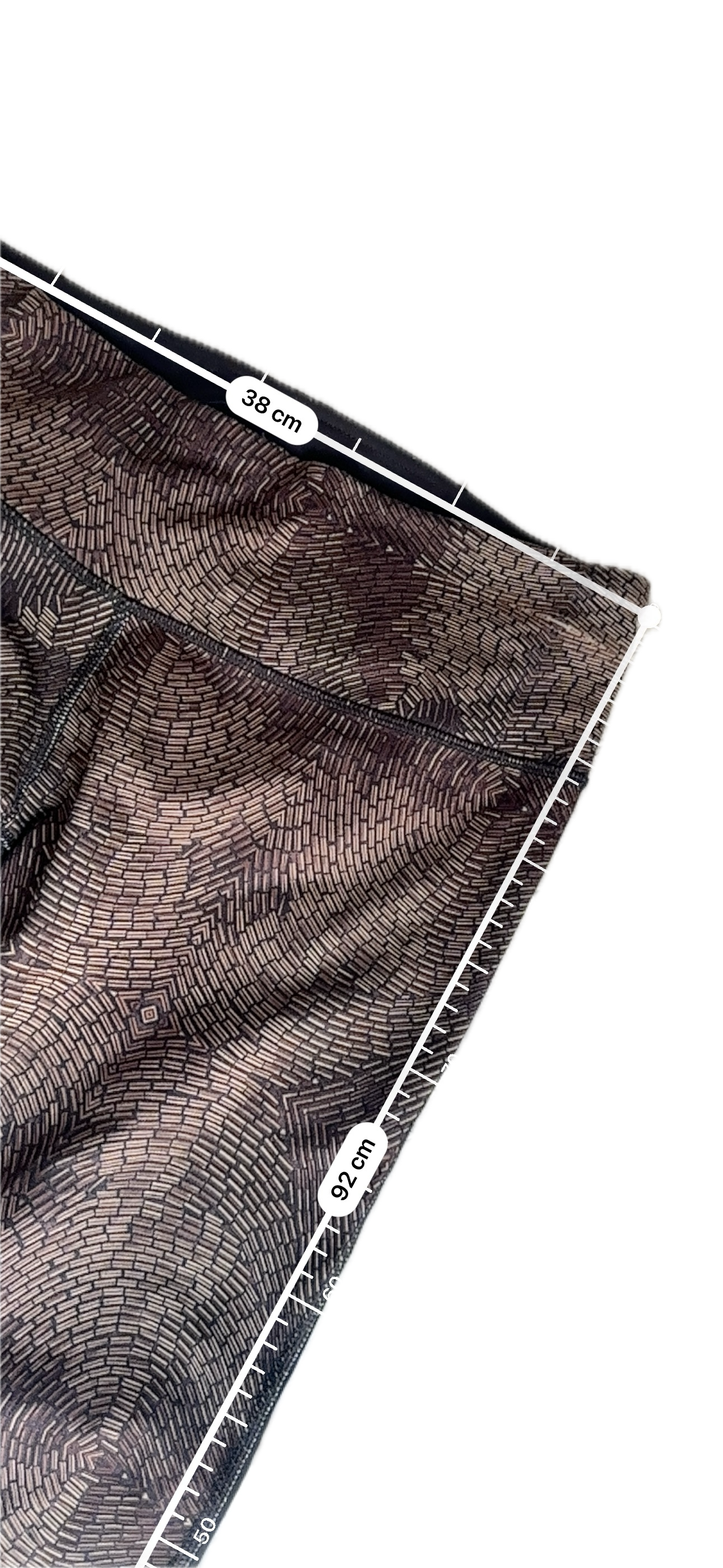 Legging 10 negro con print café