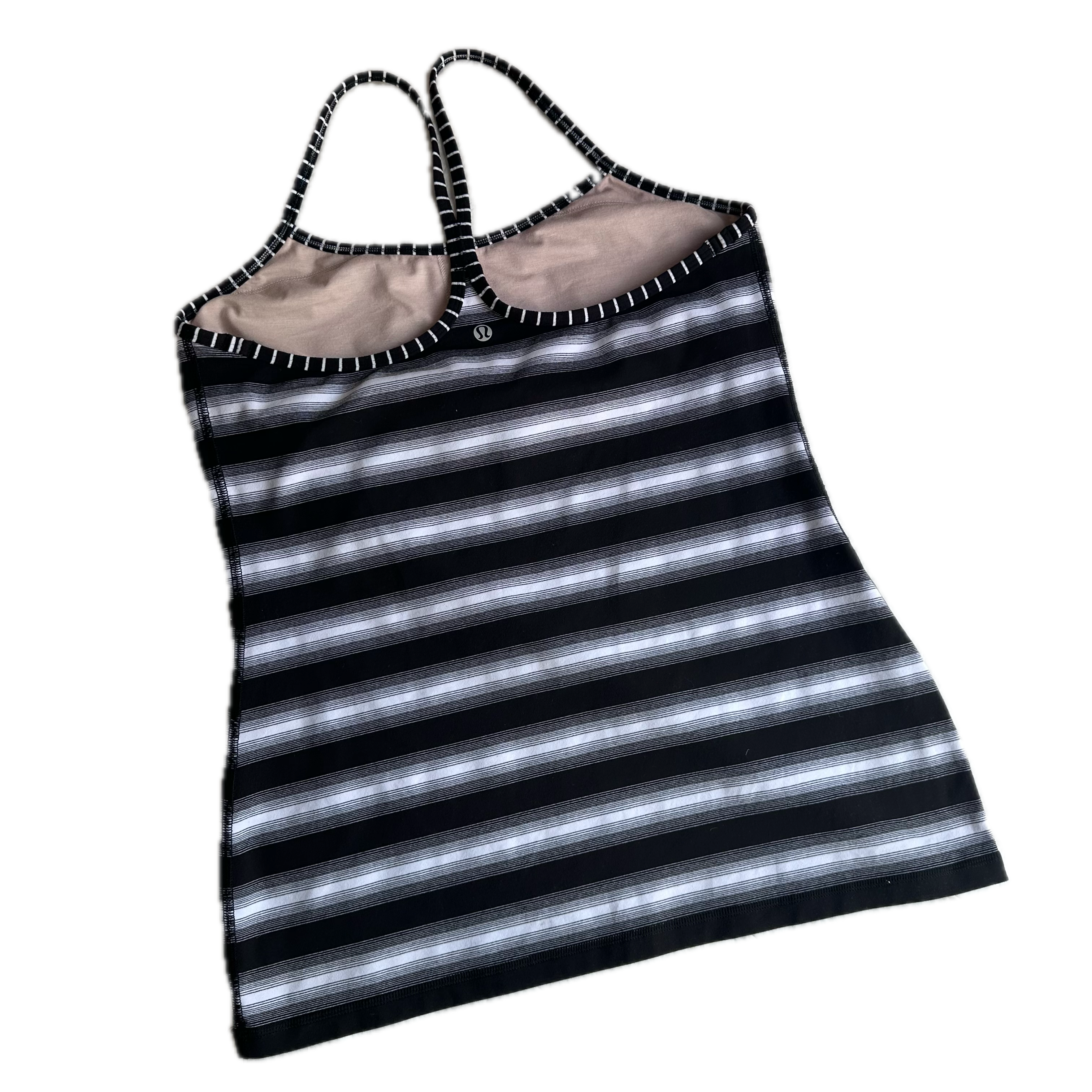 Tank top Lululemon talla XL negro con blanco