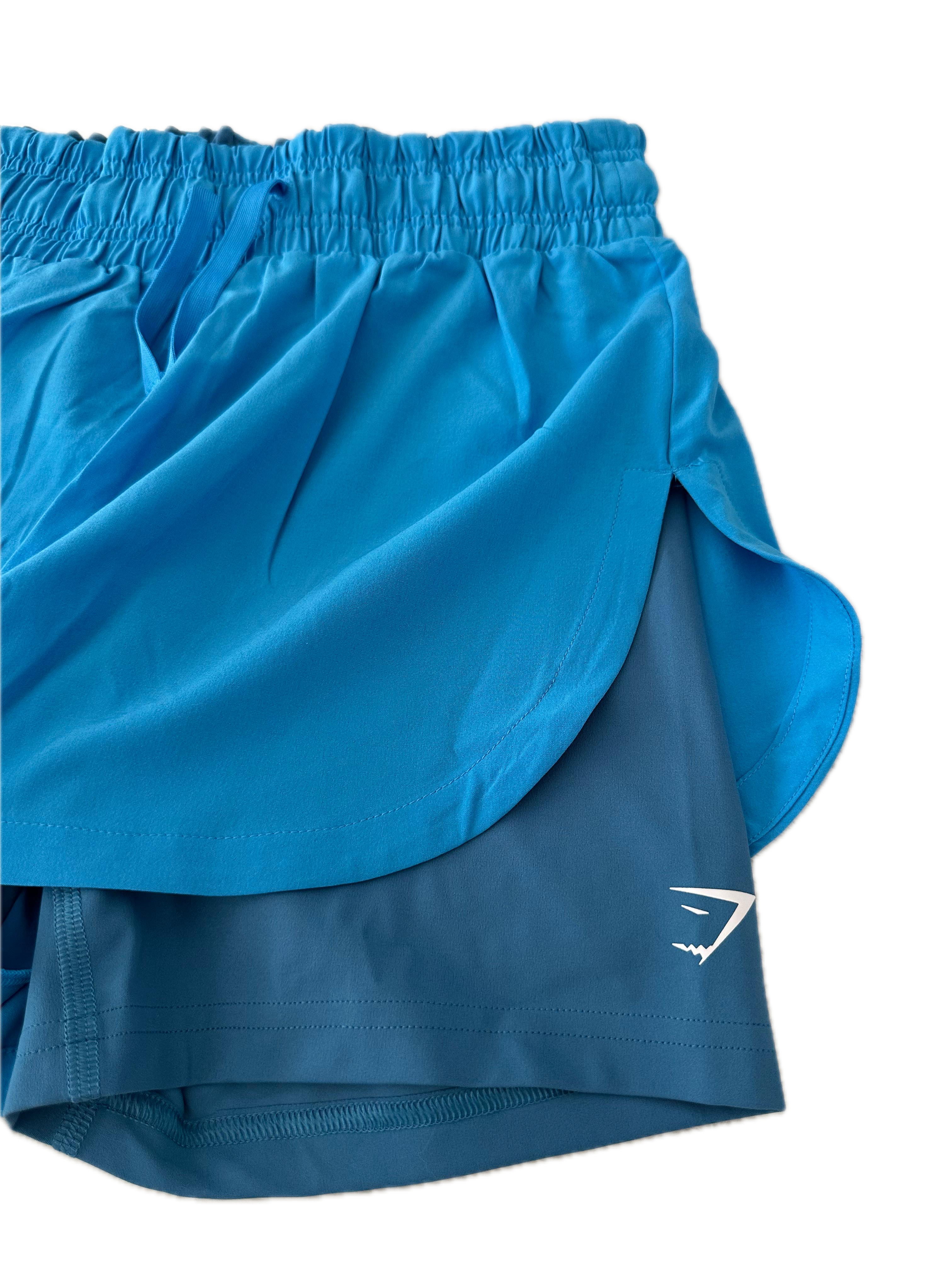 Short talla XS azul con licra interior