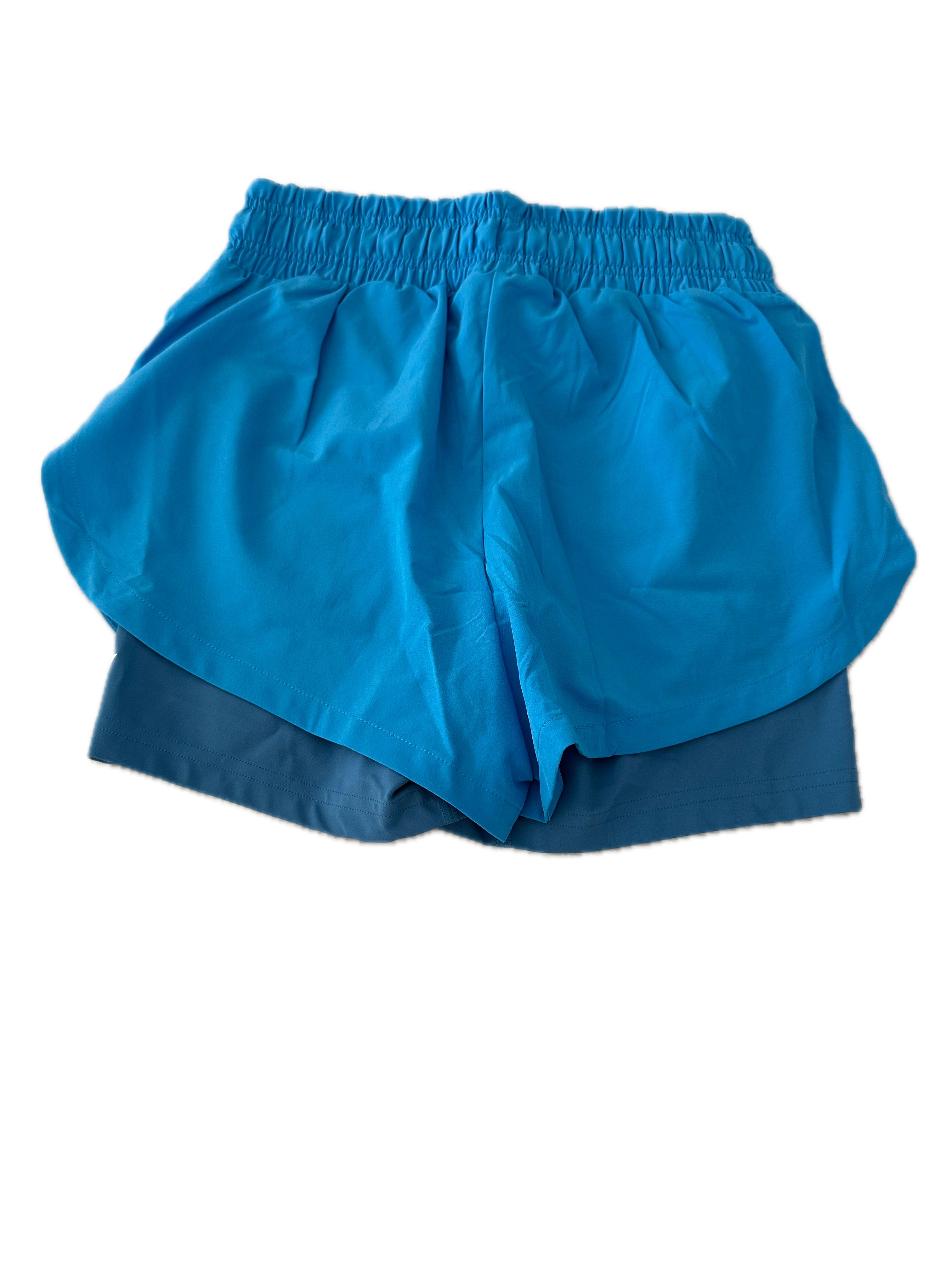 Short talla XS azul con licra interior