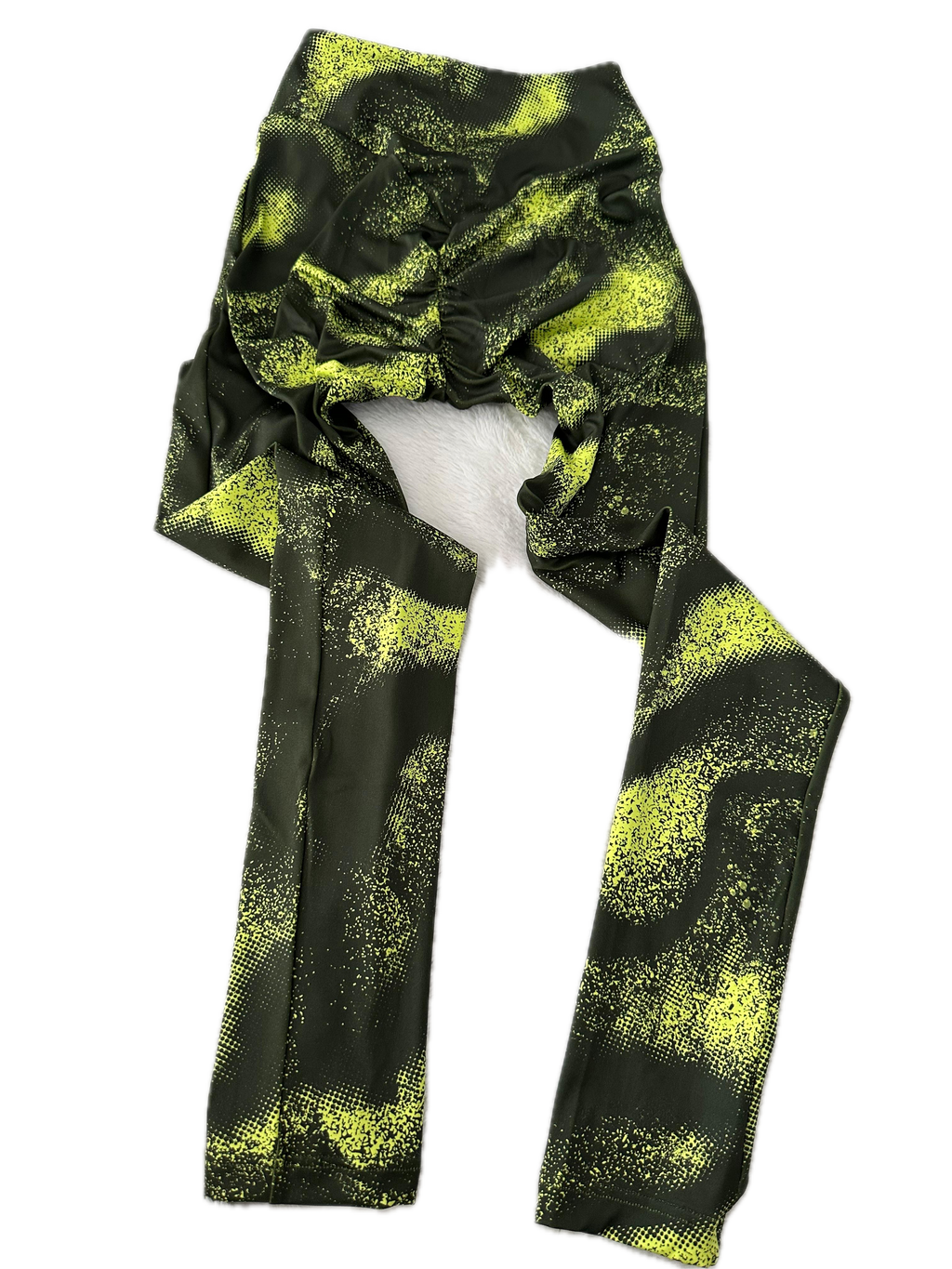 Legging talla XS largo amarillo con estampado