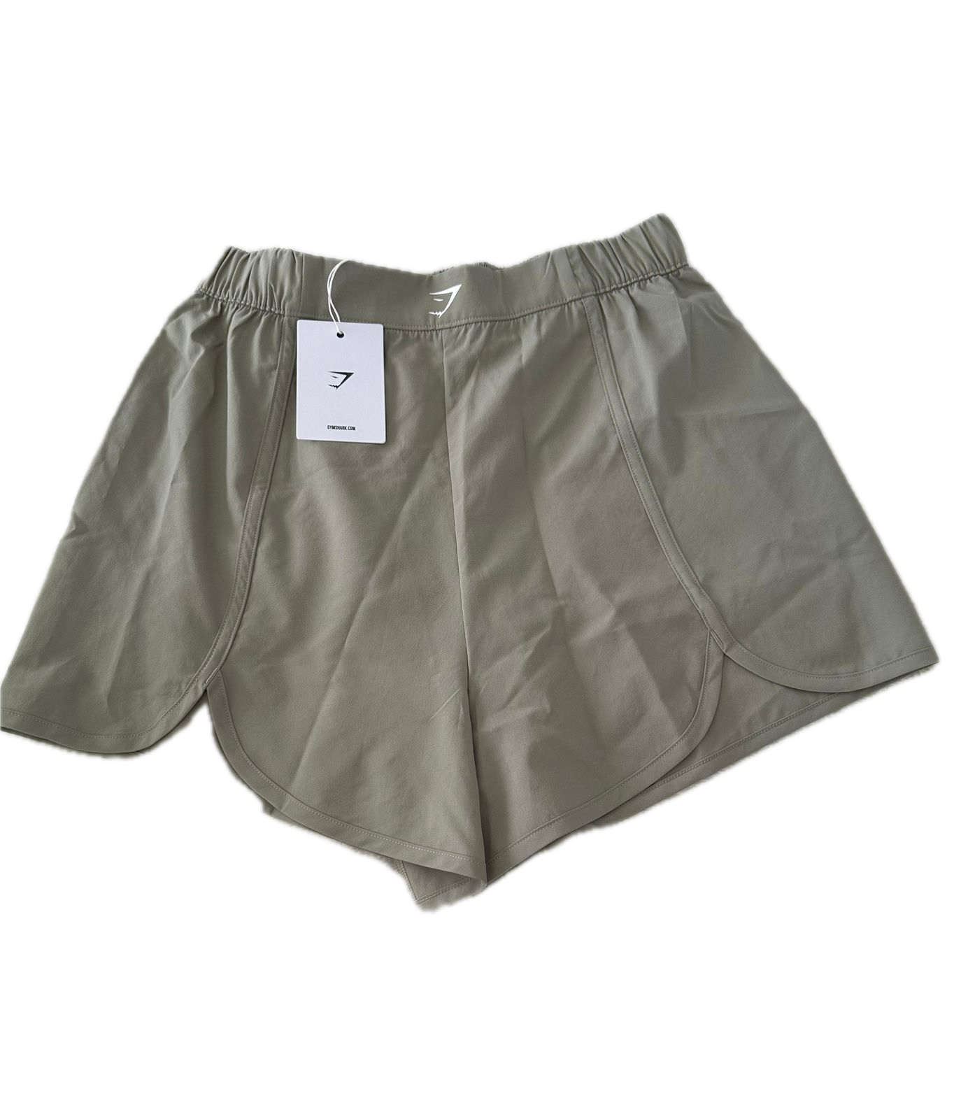 Short talla S beige tiro alto