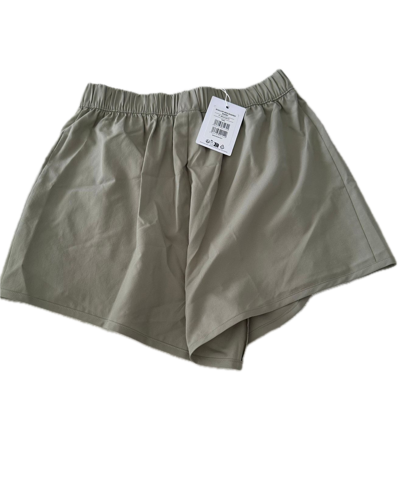 Short talla S beige tiro alto