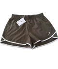 Short talla S café con línea blanca