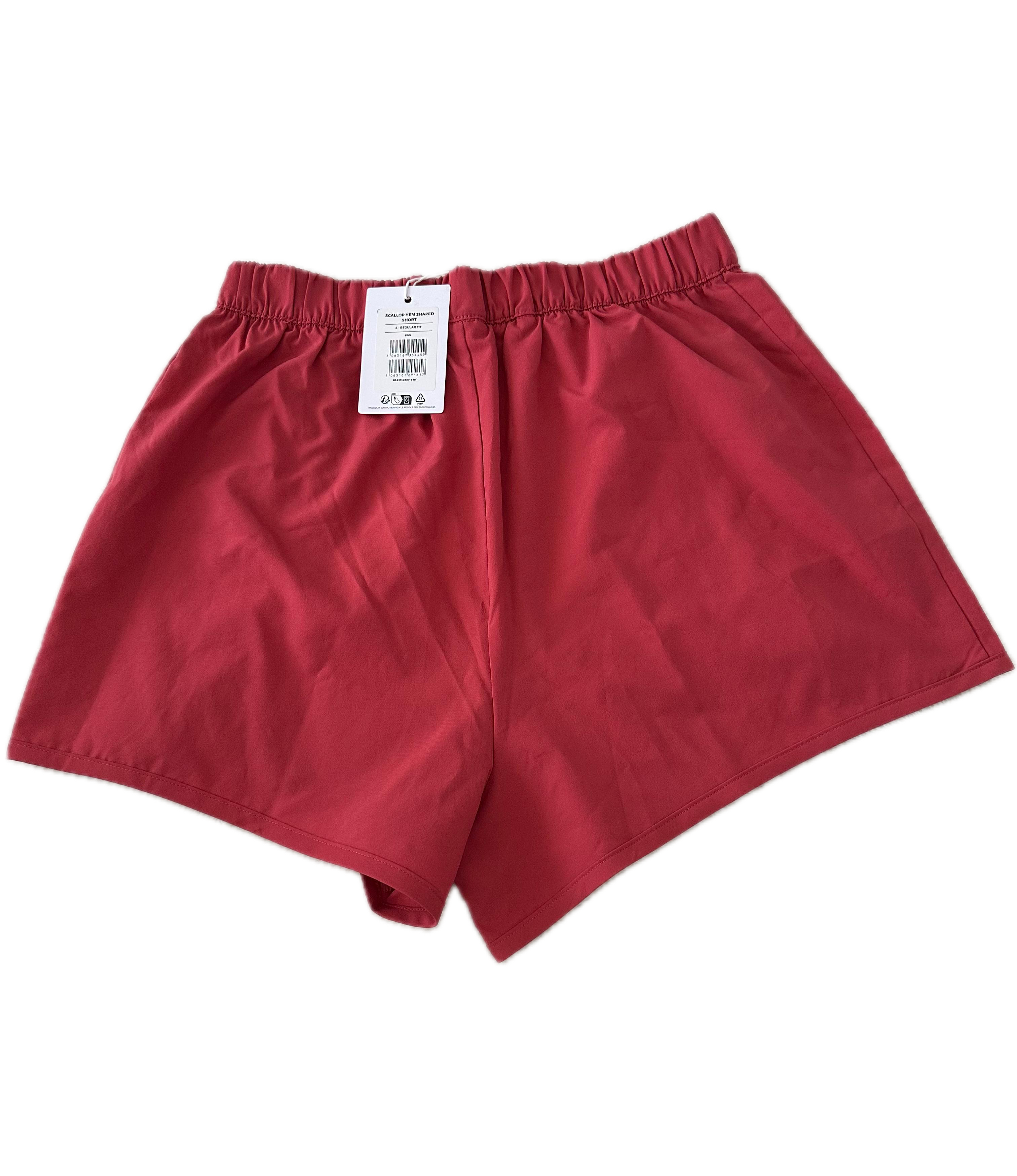 Short talla S rojo liso