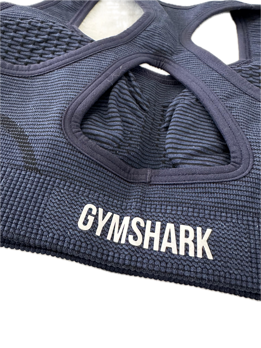Top talla S azul marino espalda cruzada