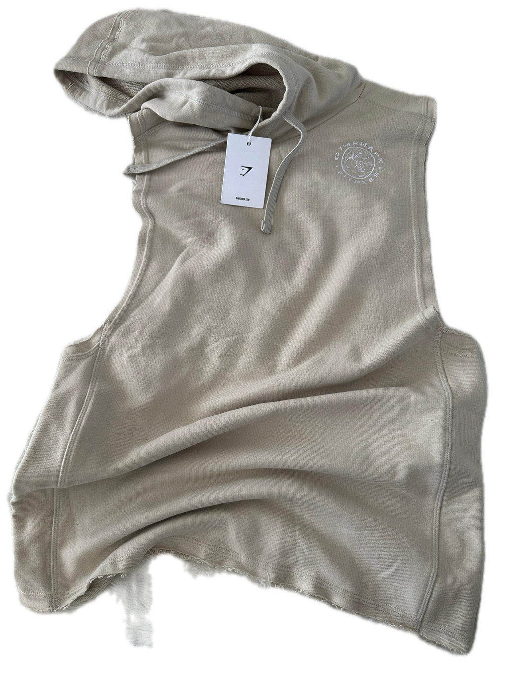 Hoodie talla M sin mangas beige