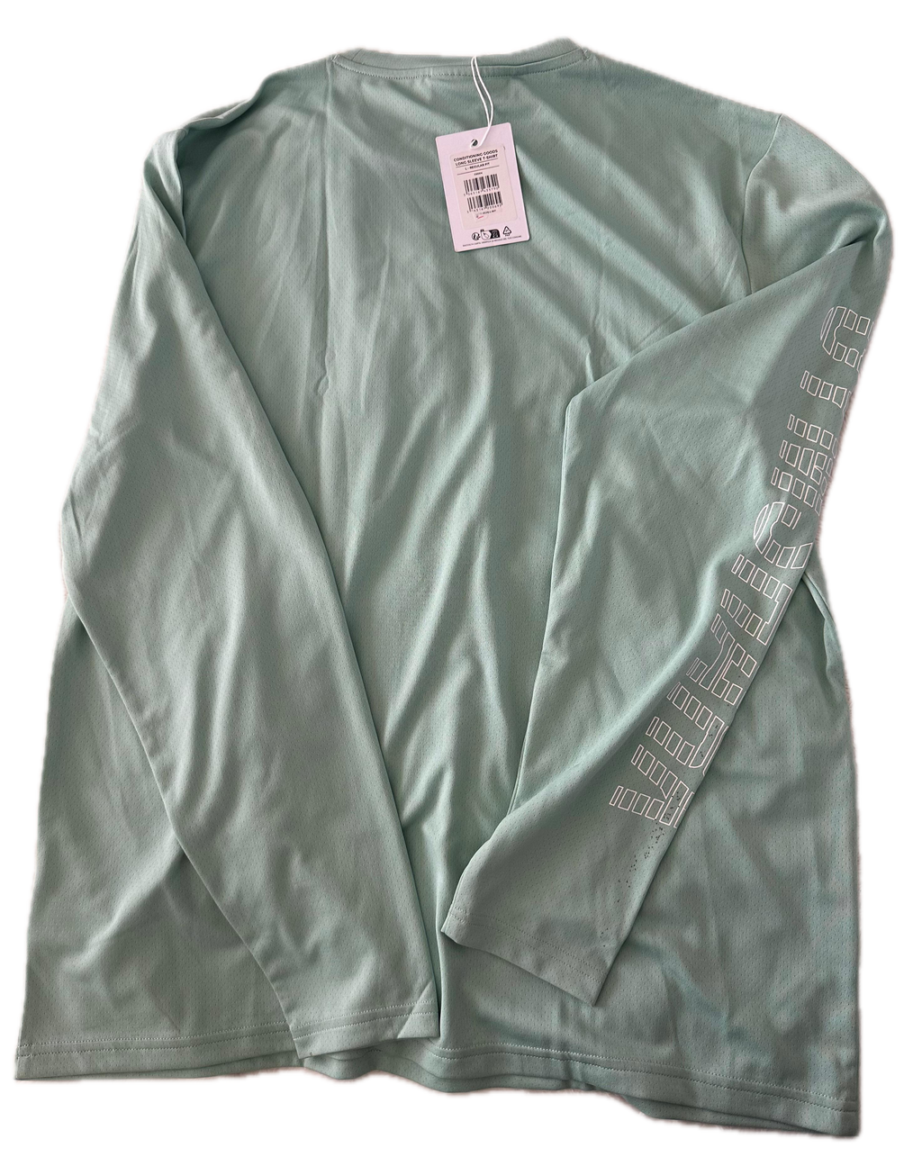 Playera talla L de manga larga verde menta