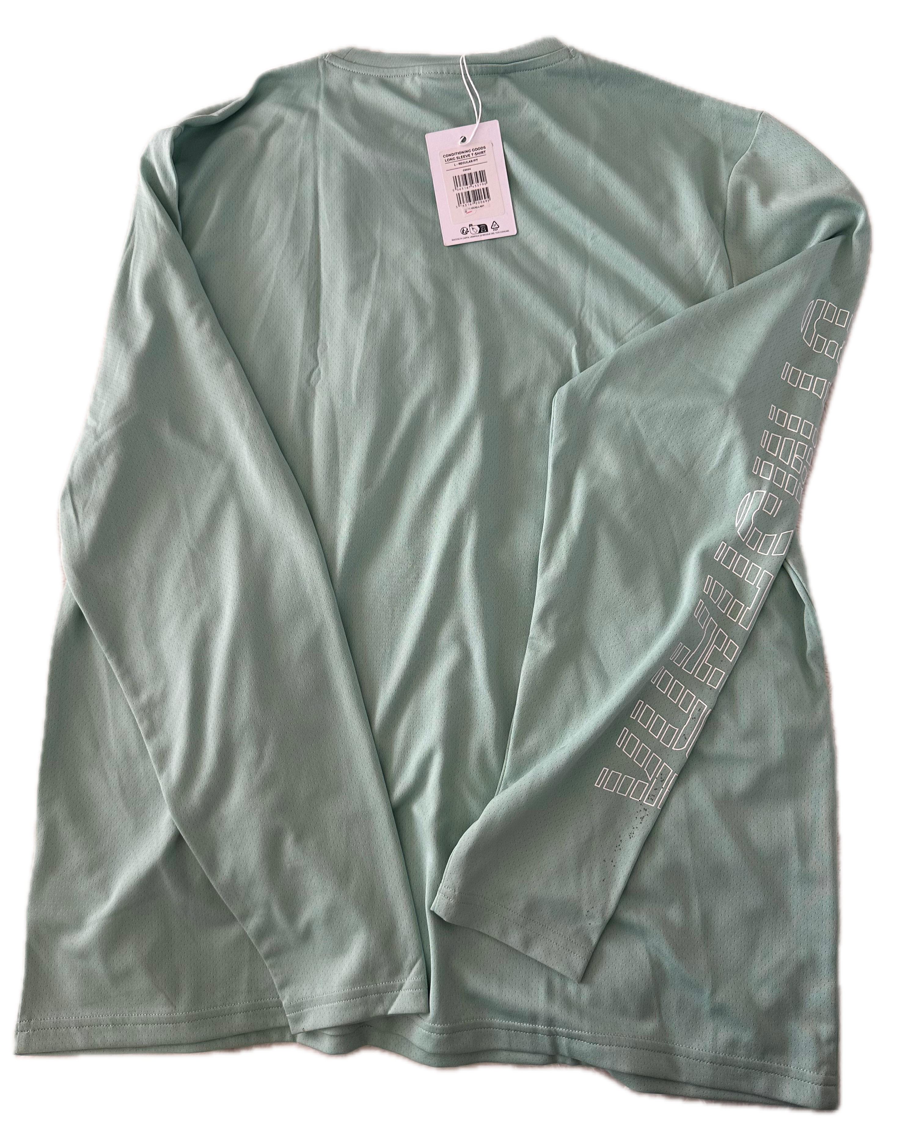 Playera talla L de manga larga verde menta