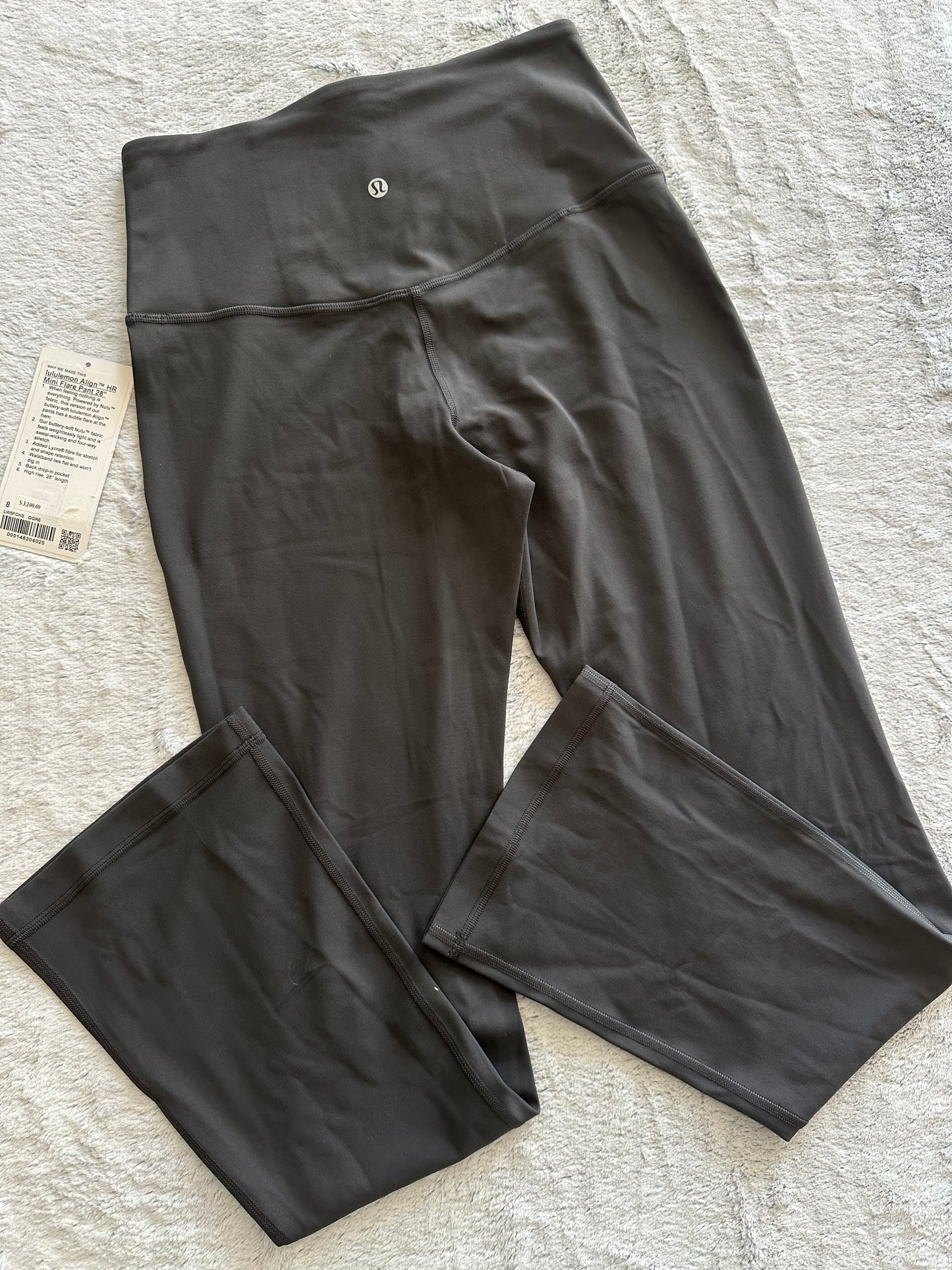 Align mini flare pant 8 28" gris