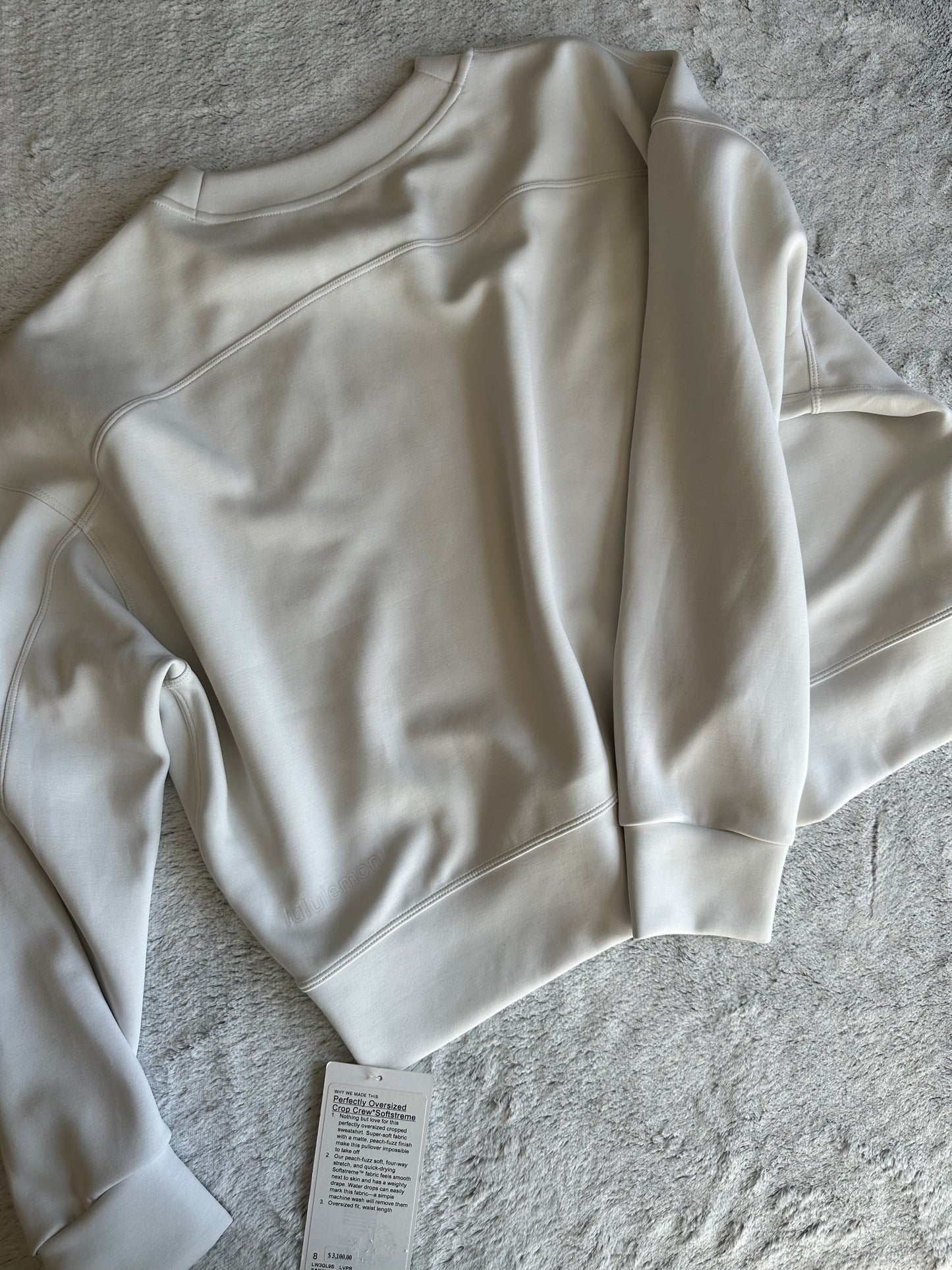 Oversized crop crew 8 perla