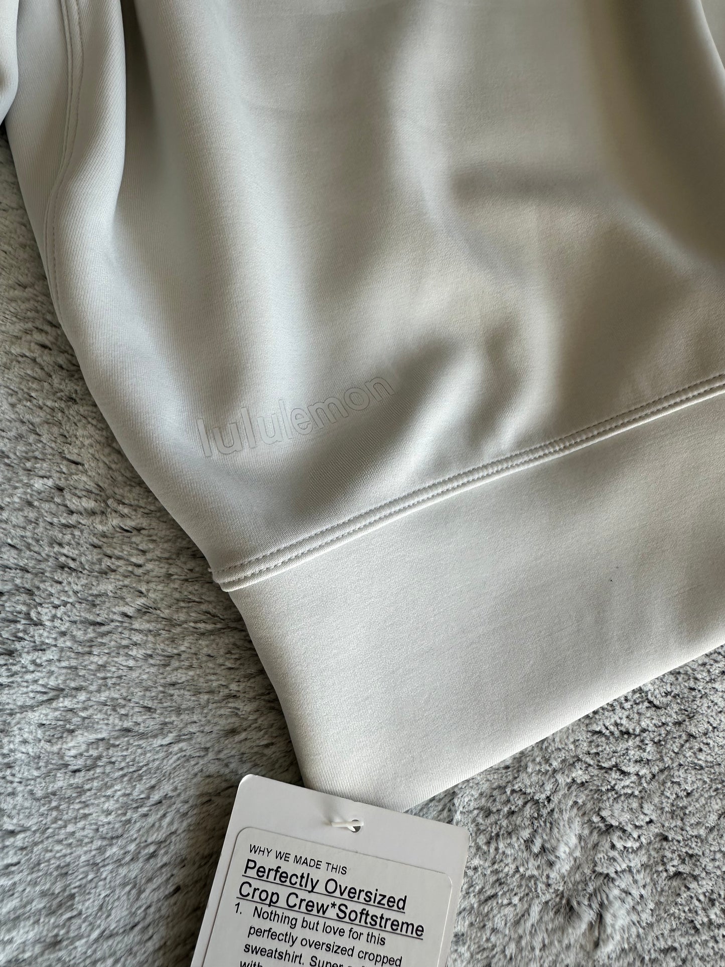 Oversized crop crew 8 perla